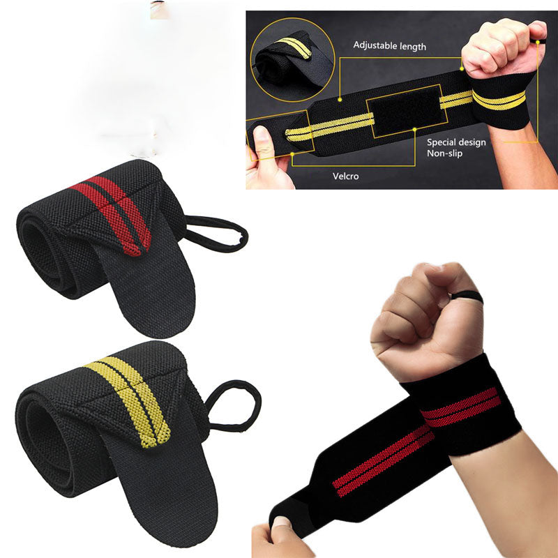 Sports Wrist-straps for Weight-Lifting Moisture Absorbent & Compression Support