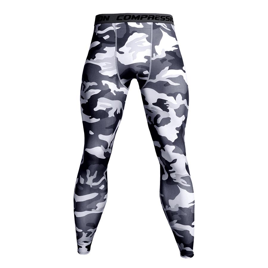 Mens Camo Gym/Weightlifting Compression Pants Fit Wear Jogging Leggings