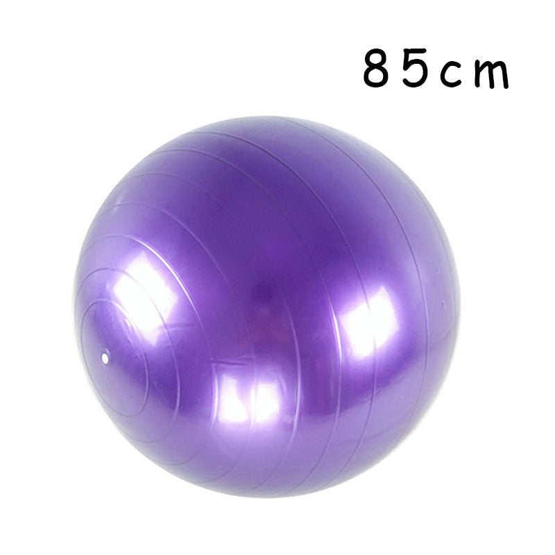 PVC Glossy Fitness Ball, Thickened, Exercise Home Gym Pilates Equipment Balance Ball 45cm/55cm/65cm/75cm/85cm