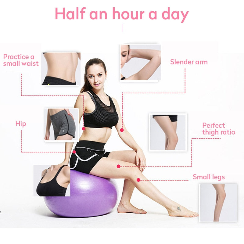 PVC Glossy Fitness Ball, Thickened, Exercise Home Gym Pilates Equipment Balance Ball 45cm/55cm/65cm/75cm/85cm
