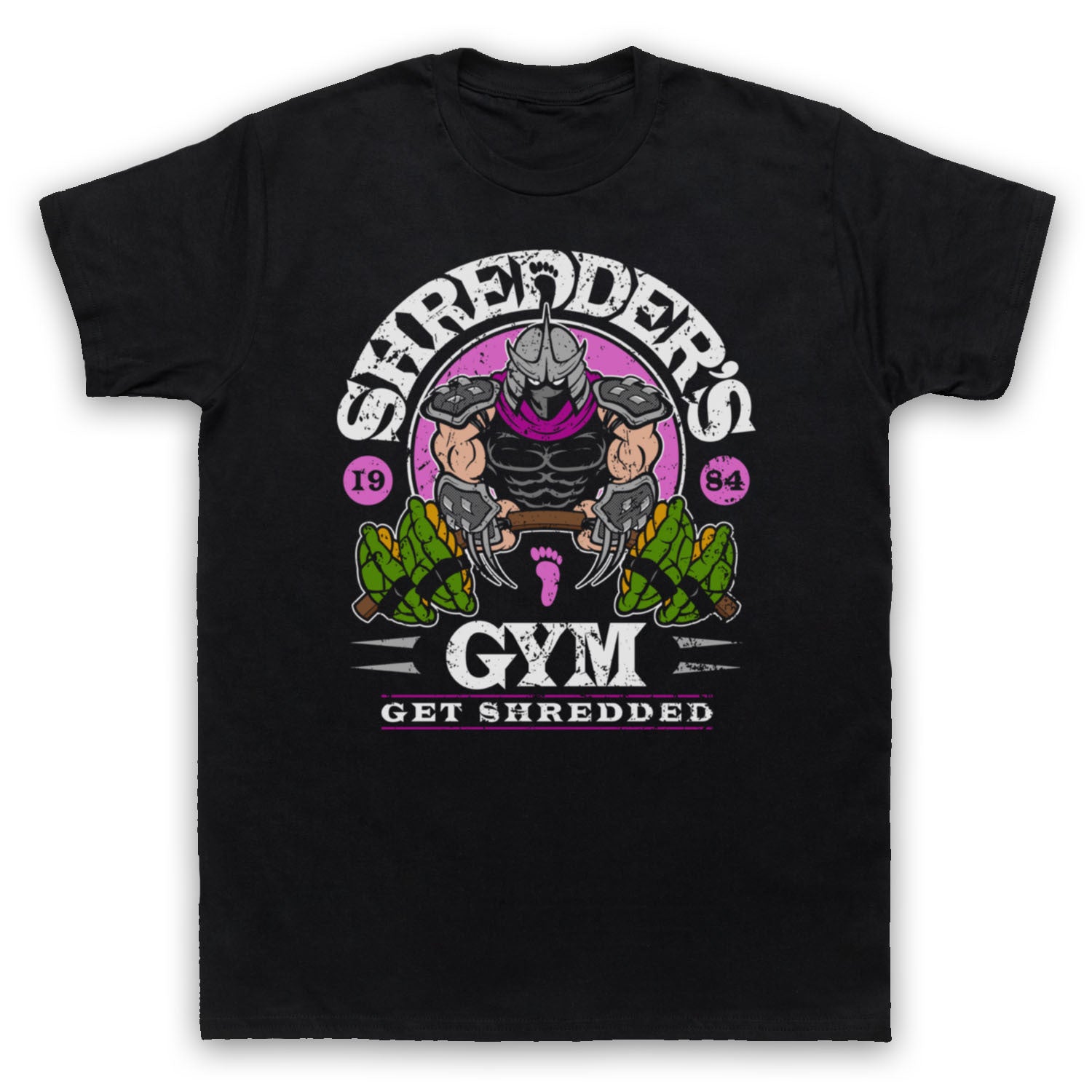 TMNT SHREDDER'S GYM Anime Print Graphic T-shirt