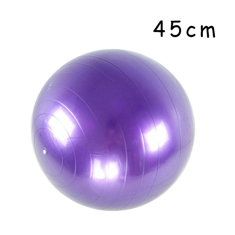 PVC Glossy Fitness Ball, Thickened, Exercise Home Gym Pilates Equipment Balance Ball 45cm/55cm/65cm/75cm/85cm