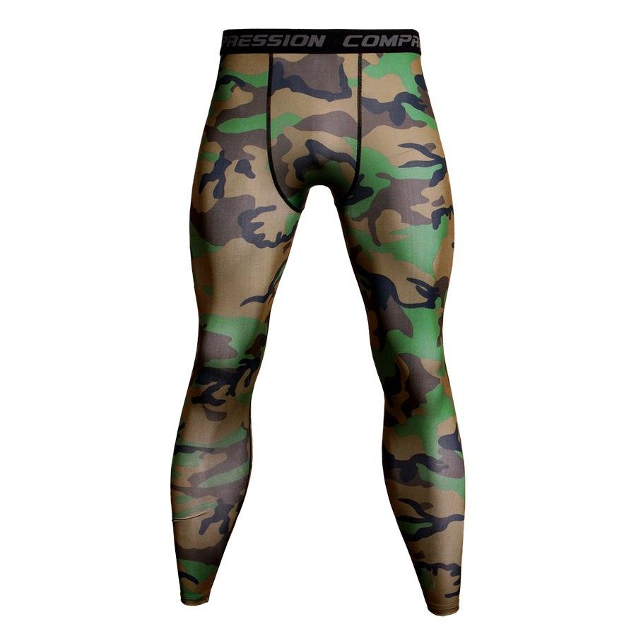 Mens Camo Gym/Weightlifting Compression Pants Fit Wear Jogging Leggings