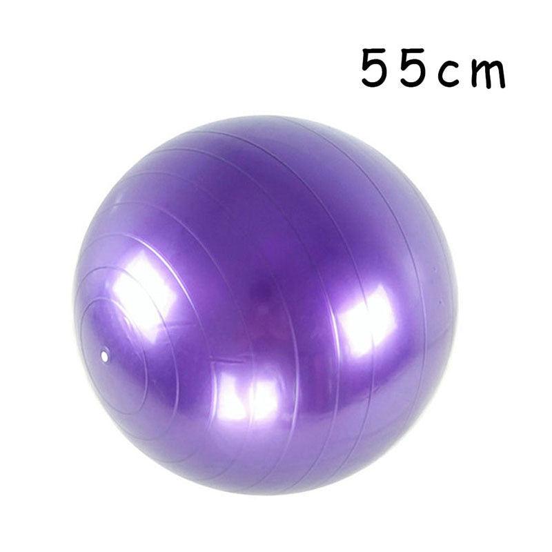 PVC Glossy Fitness Ball, Thickened, Exercise Home Gym Pilates Equipment Balance Ball 45cm/55cm/65cm/75cm/85cm