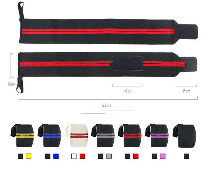 Sports Wrist-straps for Weight-Lifting Moisture Absorbent & Compression Support