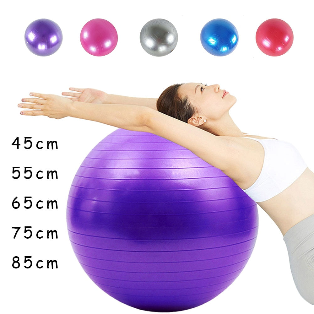 PVC Glossy Fitness Ball, Thickened, Exercise Home Gym Pilates Equipment Balance Ball 45cm/55cm/65cm/75cm/85cm