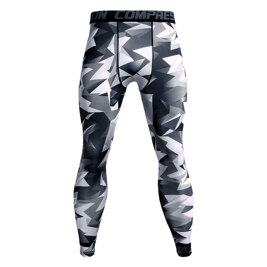 Mens Camo Gym/Weightlifting Compression Pants Fit Wear Jogging Leggings